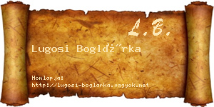 Lugosi Boglárka névjegykártya